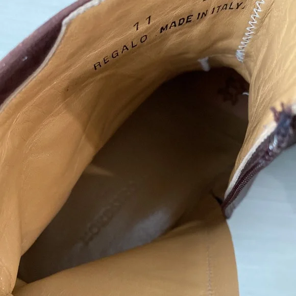 Nordstrom Mens Italian Made Soft Supple Leather Regalo Boots side Zip Size 11 - Picture 13 of 16